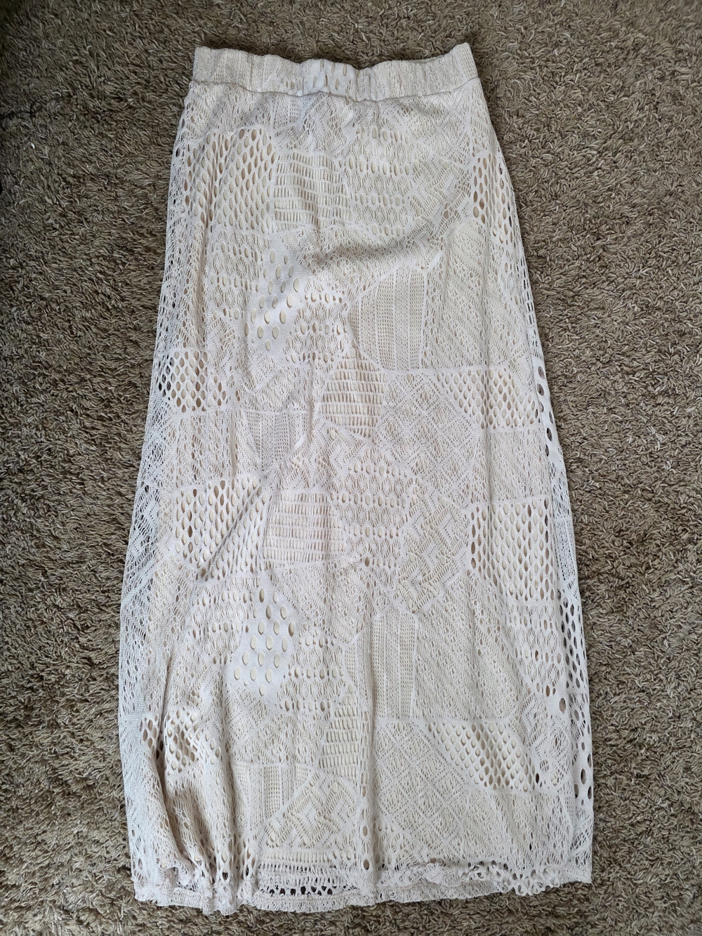 Daytrip Cream Crochet Maxi Skirt